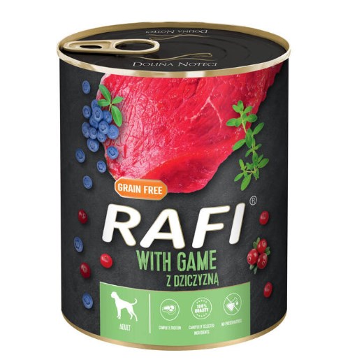 RAFI karma dla psa 300 g | dziczyzna, borówka, żurawina